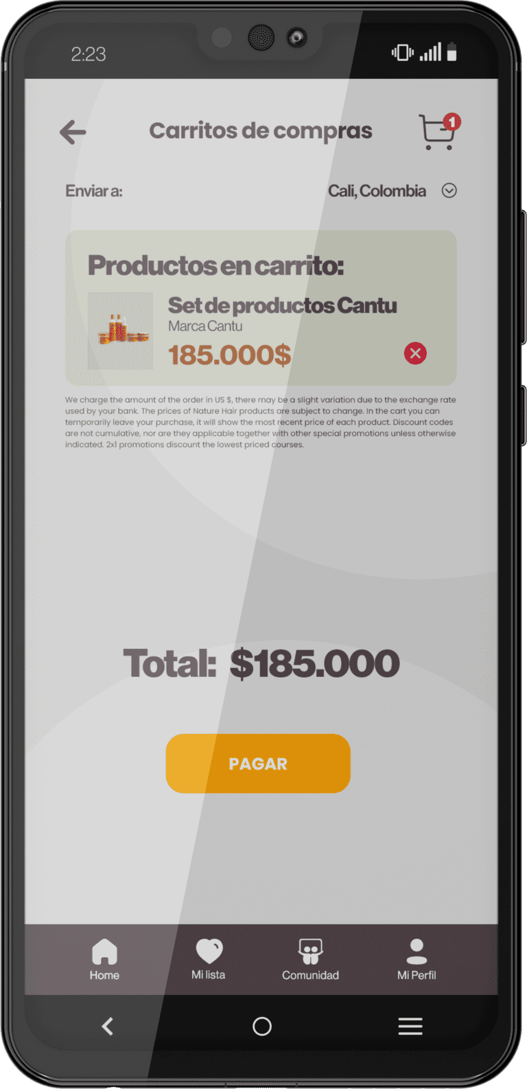 Carrito de compra lleno