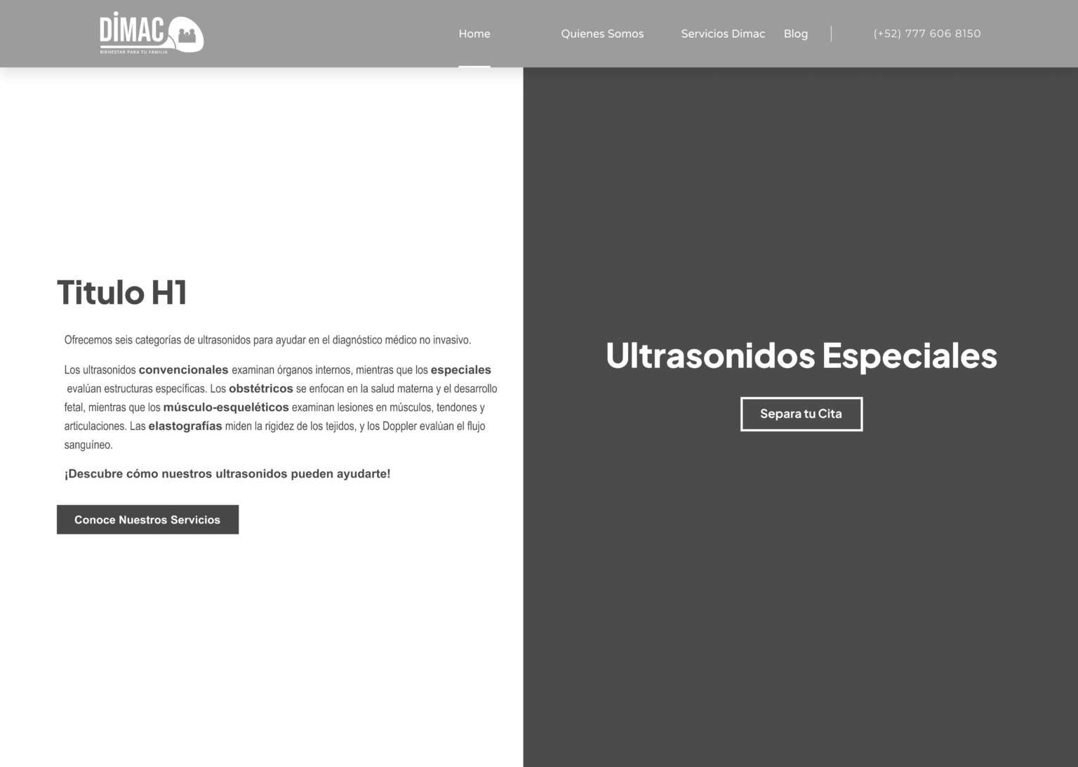 Ultrasonidos Dimac 6 Wireframe - 2